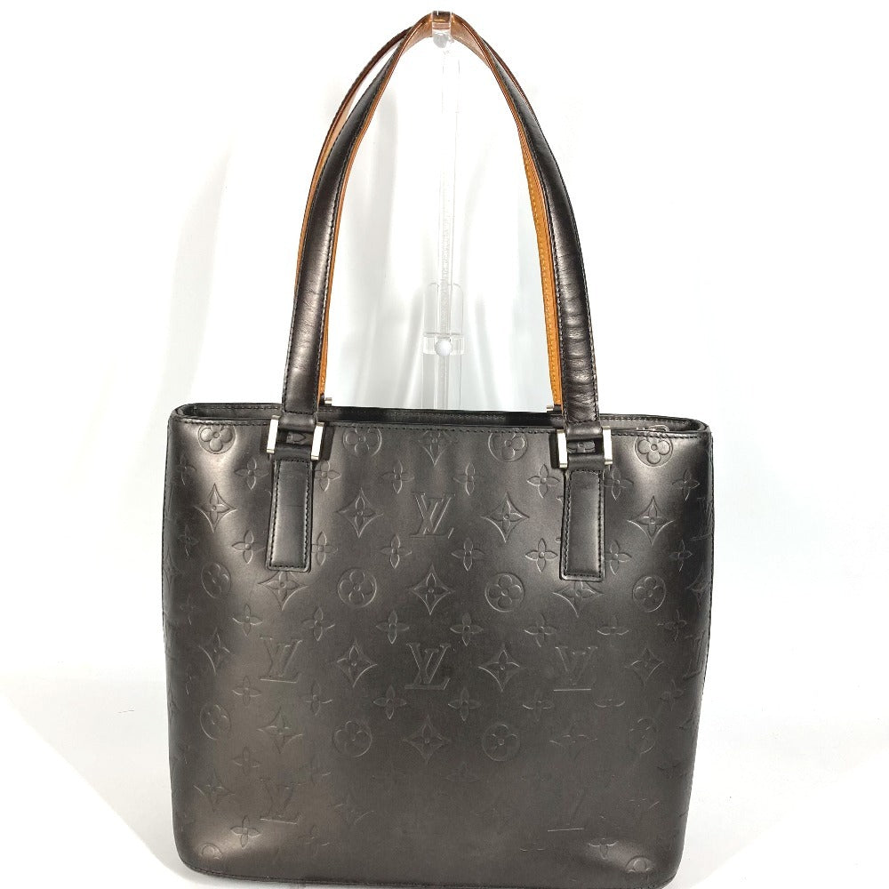 LOUIS VUITTON M55112 モノグラムマット ストックトン トートバッグ 肩掛け カバン ショルダーバッグ モノグラムマットレザー ユニセックス ブラック