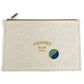 HERMES H103745M 01 Second Bag Flat Pouch "Bal au Bonheur" Print Clutch Bag Bag Makeup Pouch Multi-purpose Pouch Pouch Cotton Unisex Camel Beige