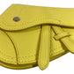 Dior 2ADKH127YMJ Saddle CD Logo Bag Charm Card Case Coin Purse Wallet Key Holder Pouch Leather Unisex Yellow