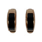HERMES H500413FD89 Joquet PM Earrings Accessories Jewelry Earrings Unisex Golden Rose Black