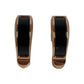 HERMES H500413FD89 Joquet PM Earrings Accessories Jewelry Earrings Unisex Golden Rose Black