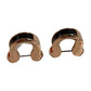HERMES H500413FD89 Joquet PM Earrings Accessories Jewelry Earrings Unisex Golden Rose Black