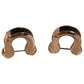HERMES H500413FD89 Joquet PM Earrings Accessories Jewelry Earrings Unisex Golden Rose Black