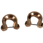 HERMES H500413FD89 Joquet PM Earrings Accessories Jewelry Earrings Unisex Golden Rose Black
