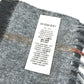 BURBERRY 8059277 Contrast Check Logo Fringe Scarf Cashmere Unisex Gray