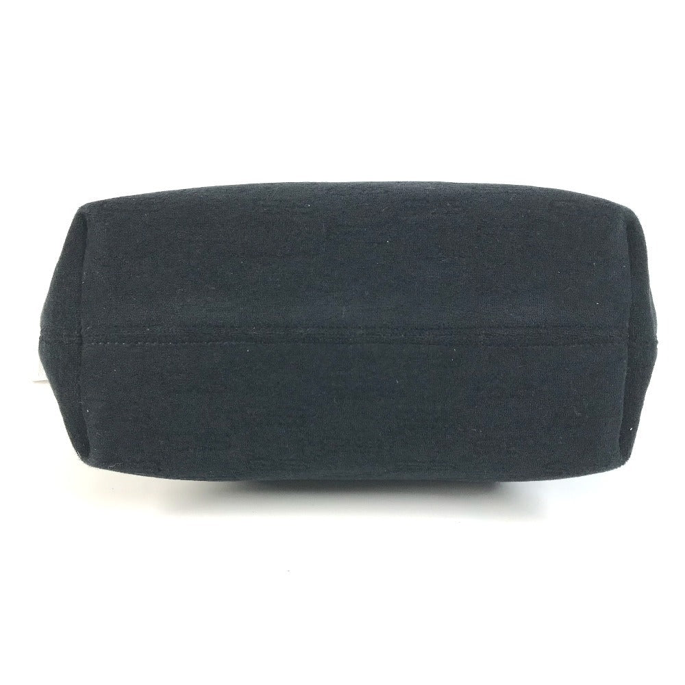 BALENCIAGA 695537 B Logo Second Bag Pouch Clutch Bag Pile Unisex Black