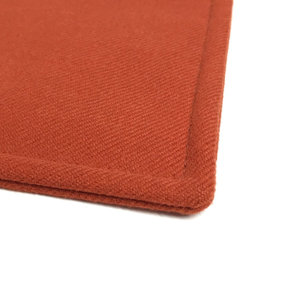 HERMES H103643M02 Second Bag Flat Pouch H Nattes GM Clutch Bag Makeup Pouch Multi-purpose Pouch Wool Unisex Tommette Orange-red