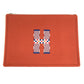 HERMES H103643M02 Second Bag Flat Pouch H Nattes GM Clutch Bag Makeup Pouch Multi-purpose Pouch Wool Unisex Tommette Orange-red