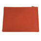 HERMES H103643M02 Second Bag Flat Pouch H Nattes GM Clutch Bag Makeup Pouch Multi-purpose Pouch Wool Unisex Tommette Orange-red