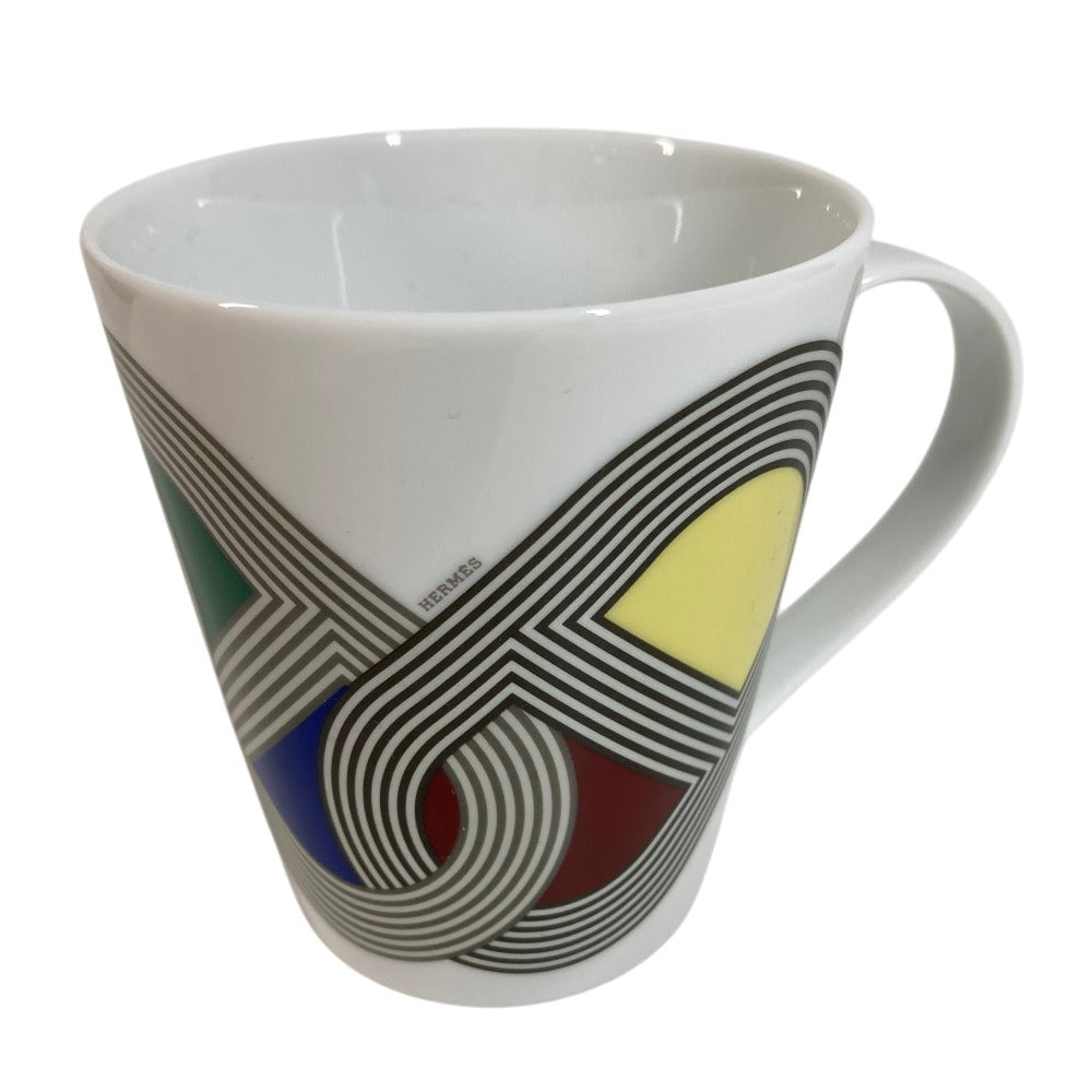 HERMES Mug Rallye 24 Rally 24 Cup Tableware Interior Mug Ceramic Unisex White