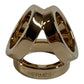 HERMES Scarf Ring Twilly Mini Trio Accessory Jewelry Scarf Ring Metal Unisex Permabrass Gold