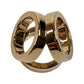 HERMES Scarf Ring Twilly Mini Trio Accessory Jewelry Scarf Ring Metal Unisex Permabrass Gold
