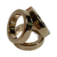HERMES Scarf Ring Twilly Mini Trio Accessory Jewelry Scarf Ring Metal Unisex Permabrass Gold