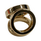 HERMES Scarf Ring Twilly Mini Trio Accessory Jewelry Scarf Ring Metal Unisex Permabrass Gold