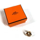 HERMES Scarf Ring Twilly Mini Trio Accessory Jewelry Scarf Ring Metal Unisex Permabrass Gold