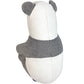 HERMES H103882M Figurine Object Plush Toy Panda Émile et popée Plush Toy Cotton Kids Bleu Indigo Navy