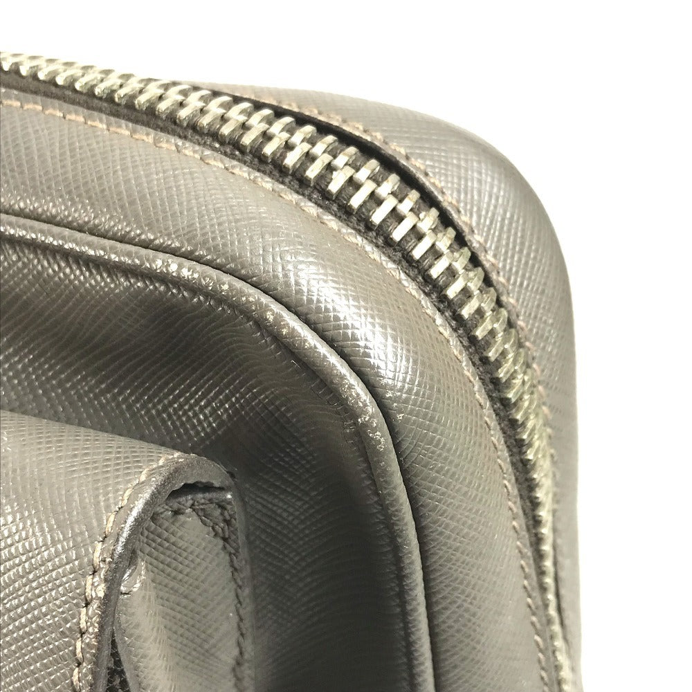 PRADA Business Bag, Document Bag, Tote Bag, Briefcase, Handbag, Saffiano Leather, Unisex, Grey
