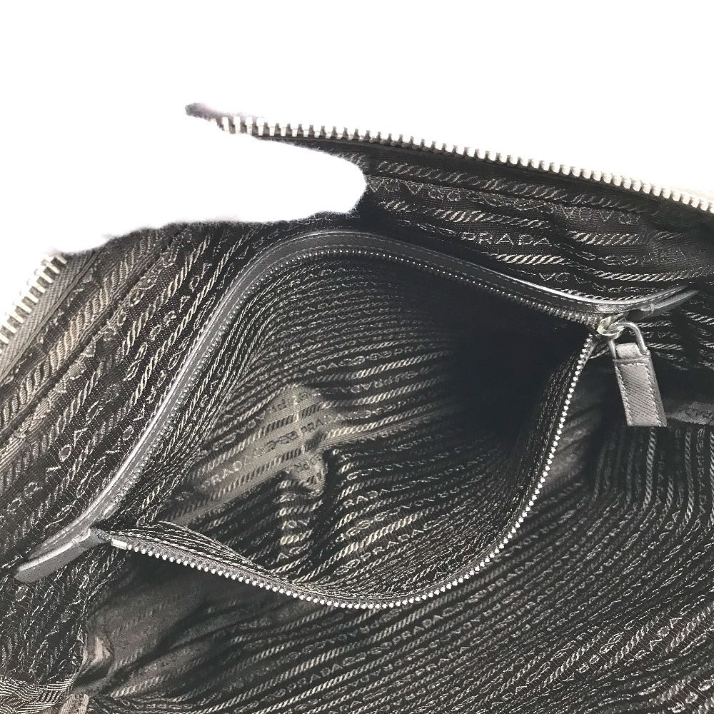 PRADA Business Bag, Document Bag, Tote Bag, Briefcase, Handbag, Saffiano Leather, Unisex, Grey