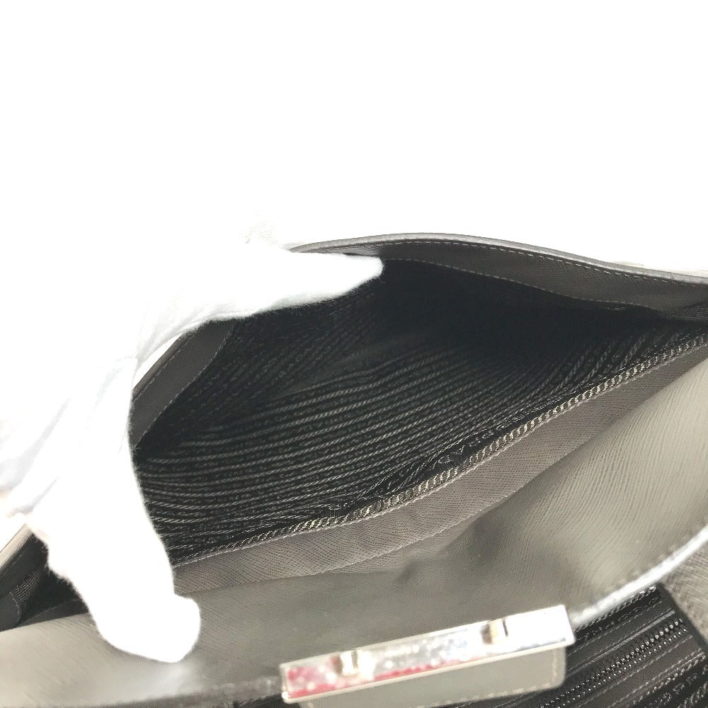 PRADA Business Bag, Document Bag, Tote Bag, Briefcase, Handbag, Saffiano Leather, Unisex, Grey