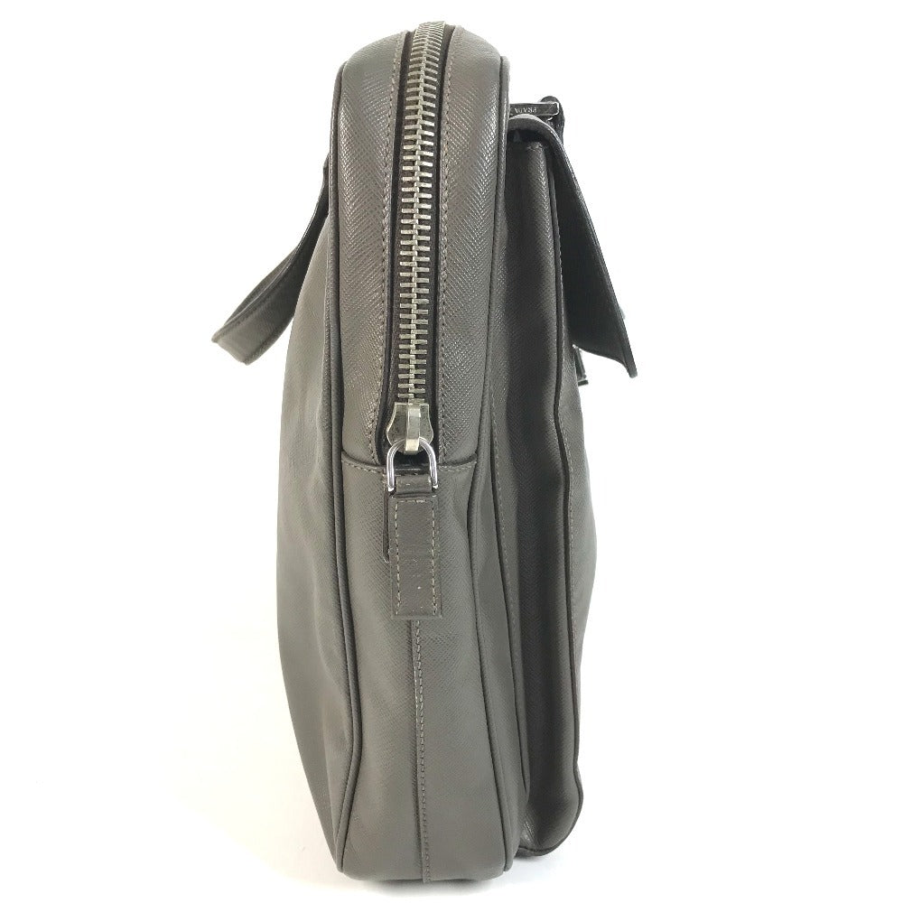PRADA Business Bag, Document Bag, Tote Bag, Briefcase, Handbag, Saffiano Leather, Unisex, Grey