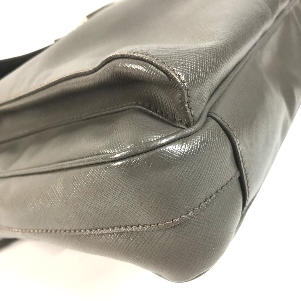 PRADA Business Bag, Document Bag, Tote Bag, Briefcase, Handbag, Saffiano Leather, Unisex, Grey