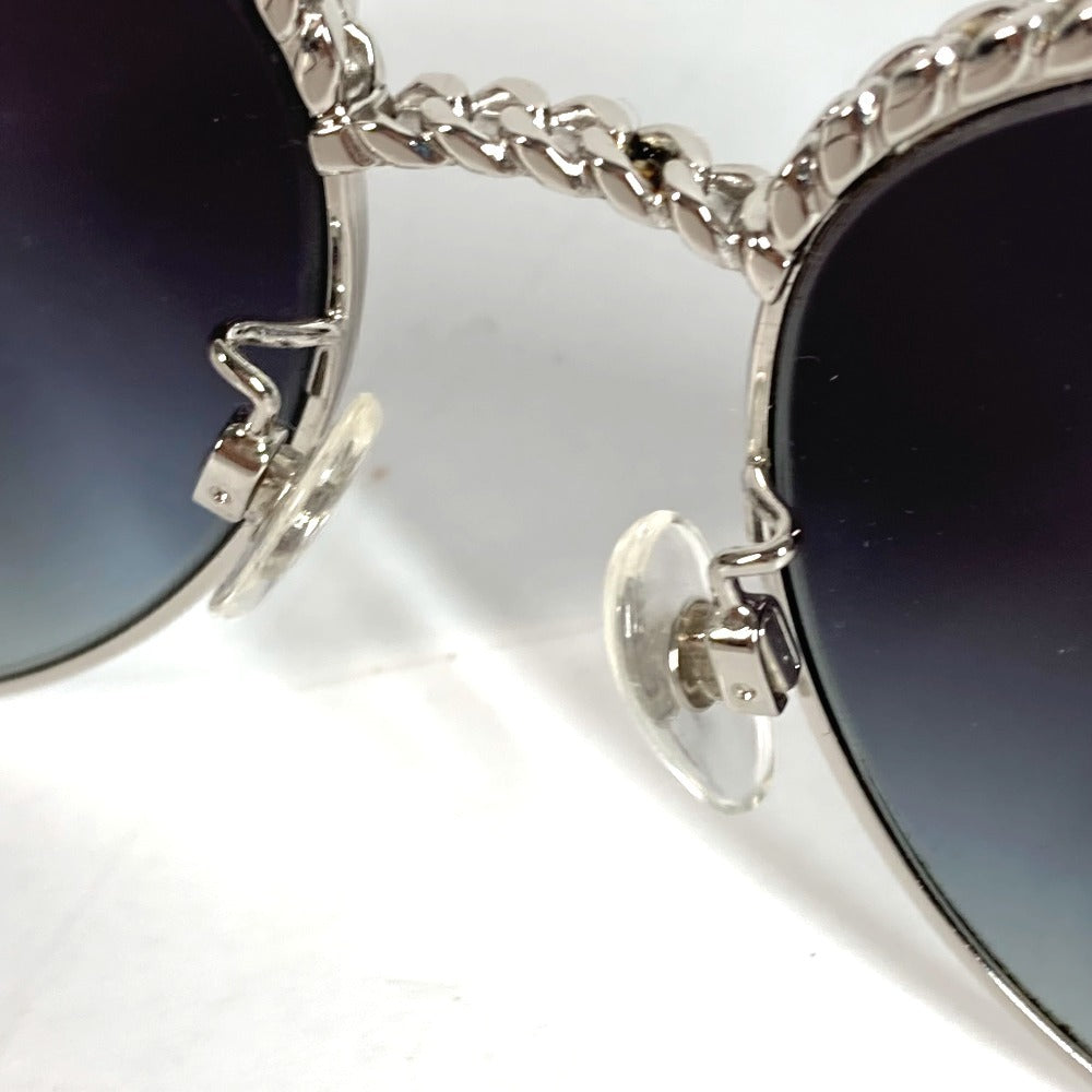 CHANEL 4242 CC Logo Coco Mark Eyeglasses with Chain, Eyewear, Sunglasses, Metal, Women's, Black