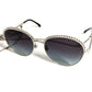 CHANEL 4242 CC Logo Coco Mark Eyeglasses with Chain, Eyewear, Sunglasses, Metal, Women's, Black
