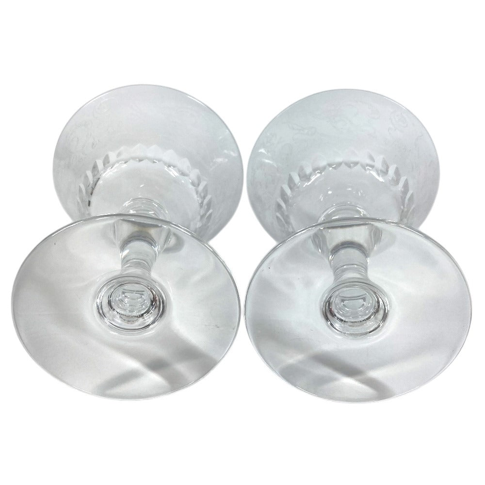 Baccarat Cup Tableware Interior Pudding Cup Pair Set of 2 Dishes Glass Unisex Clear