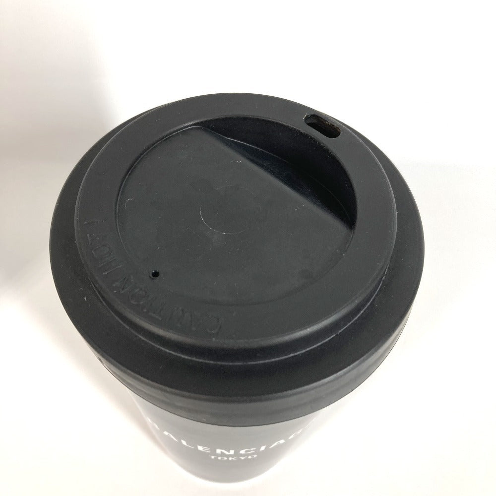 BALENCIAGA 666275 Mug Cup with Lid Tableware Interior Logo Tokyo TOKYO Tumbler Ceramic Unisex Black