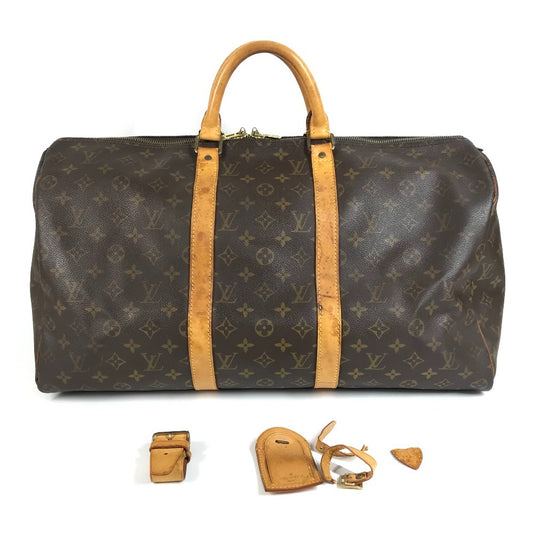 LOUIS VUITTON M41426 Monogram Keepall 50 Travel Bag, Handbag, Travel Bag, Boston Bag, Monogram Canvas, Unisex, Brown