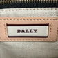 BALLY Logo Line Crossbody Pochette Shoulder Bag Leather Unisex Black