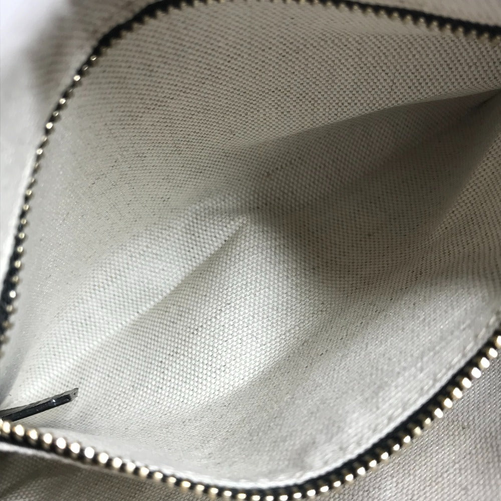 BALLY Logo Line Crossbody Pochette Shoulder Bag Leather Unisex Black