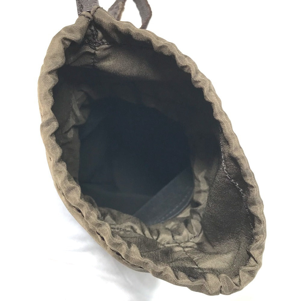 GUCCI 28691 GG ボトルホルダー ペットボトル入れ 巾着 ポーチ GGキャンバス/レザー ユニセックス ベージュ