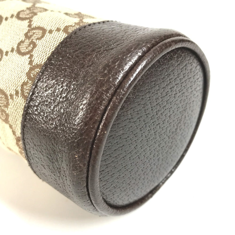 GUCCI 28691 GG ボトルホルダー ペットボトル入れ 巾着 ポーチ GGキャンバス/レザー ユニセックス ベージュ