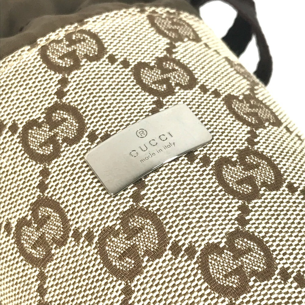 GUCCI 28691 GG ボトルホルダー ペットボトル入れ 巾着 ポーチ GGキャンバス/レザー ユニセックス ベージュ