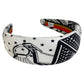 HERMES Gina Zigzag Headband Hair Accessory Silk Women's White