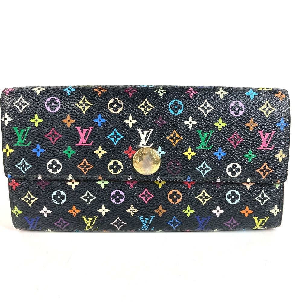 LOUIS VUITTON M93533 モノグラムマルチカラー ポルトフォイユ サラ ロングウォレット フラップ 長財布 モノグラムマルチカラーキャンバス ユニセックス ノワール ブラック