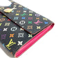 LOUIS VUITTON M93533 モノグラムマルチカラー ポルトフォイユ サラ ロングウォレット フラップ 長財布 モノグラムマルチカラーキャンバス ユニセックス ノワール ブラック