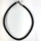 BVLGARI Choker Accessory Leather Necklace Unisex Black
