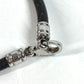 BVLGARI Choker Accessory Leather Necklace Unisex Black