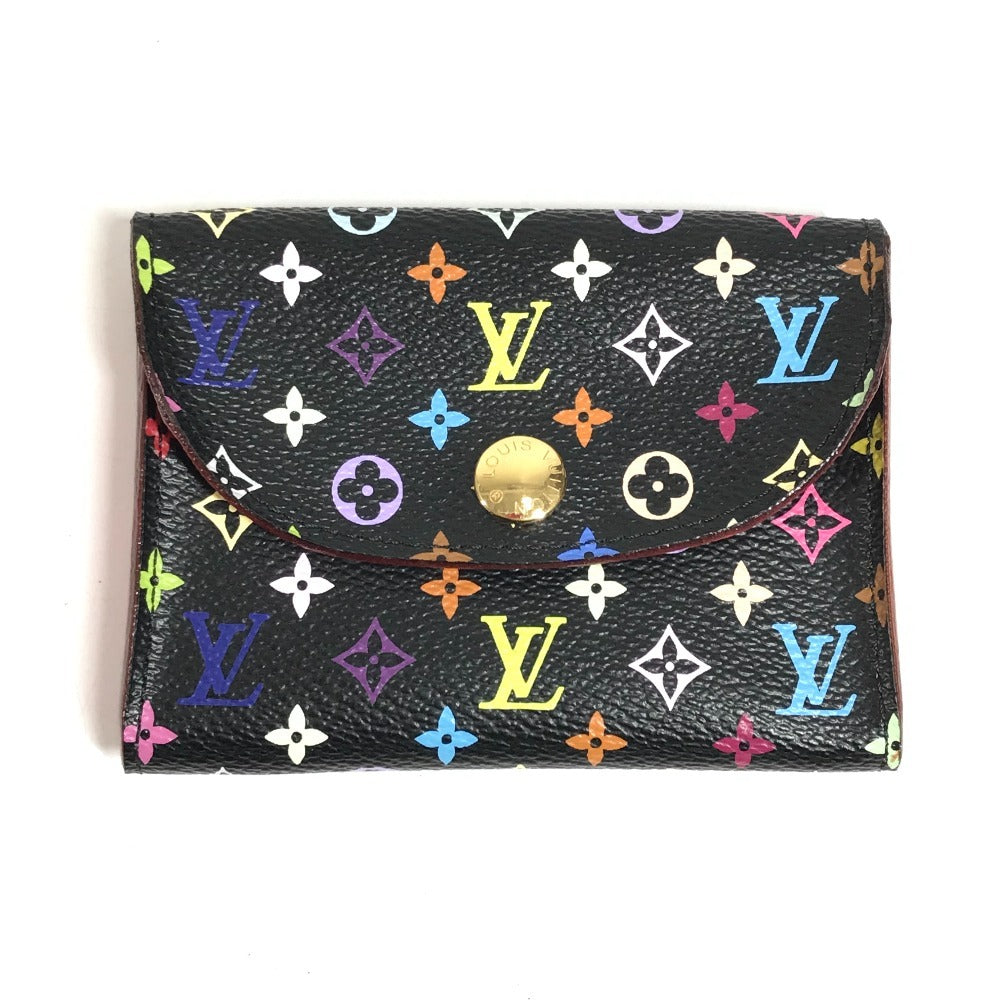 LOUIS VUITTON M66561 Monogram Multicolor Enveloppe Cartes de Visite Coin Purse Wallet Coin Case Pass Case Business Card Holder Card Case Monogram Multicolor Canvas Women's Black