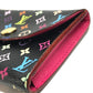 LOUIS VUITTON M66561 Monogram Multicolor Enveloppe Cartes de Visite Coin Purse Wallet Coin Case Pass Case Business Card Holder Card Case Monogram Multicolor Canvas Women's Black