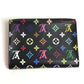 LOUIS VUITTON M66561 Monogram Multicolor Enveloppe Cartes de Visite Coin Purse Wallet Coin Case Pass Case Business Card Holder Card Case Monogram Multicolor Canvas Women's Black