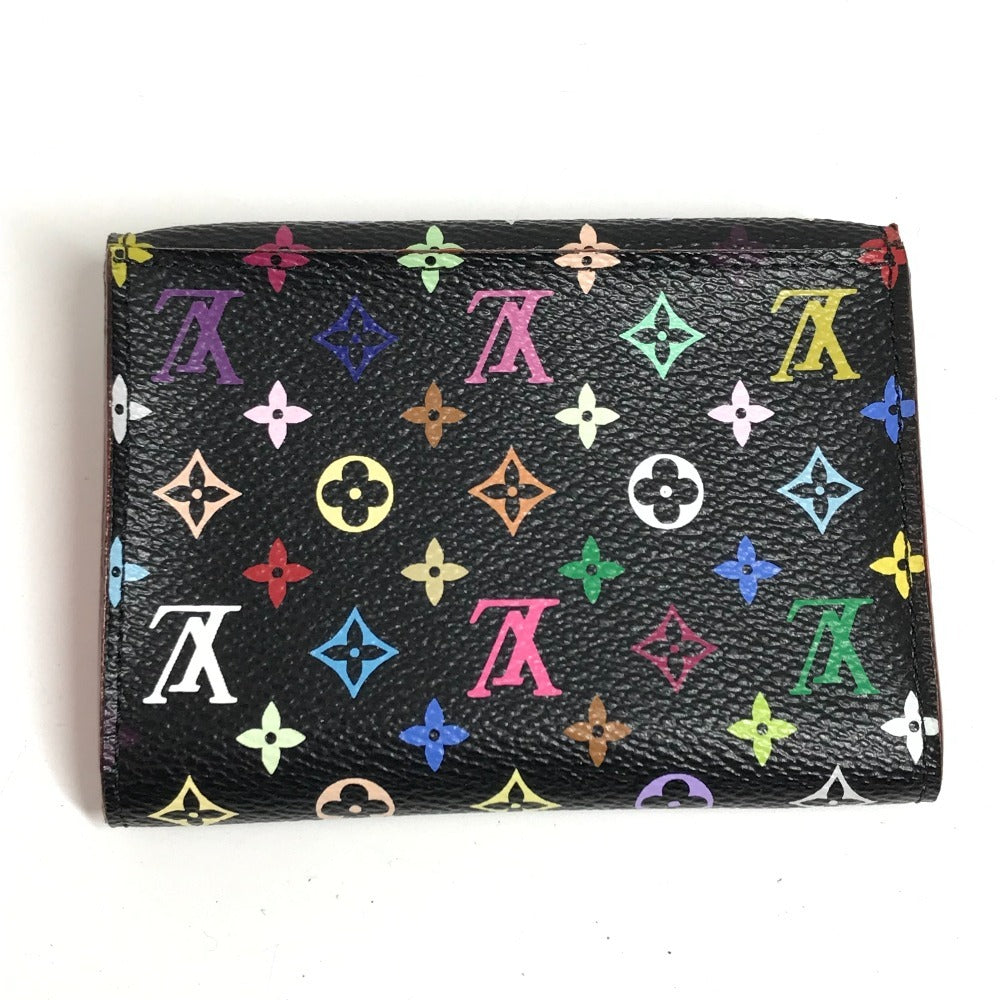 LOUIS VUITTON M66561 Monogram Multicolor Enveloppe Cartes de Visite Coin Purse Wallet Coin Case Pass Case Business Card Holder Card Case Monogram Multicolor Canvas Women's Black