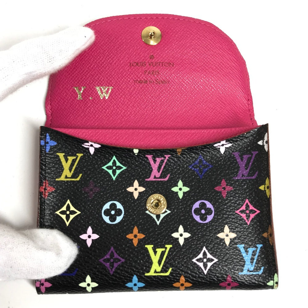 LOUIS VUITTON M66561 Monogram Multicolor Enveloppe Cartes de Visite Coin Purse Wallet Coin Case Pass Case Business Card Holder Card Case Monogram Multicolor Canvas Women's Black