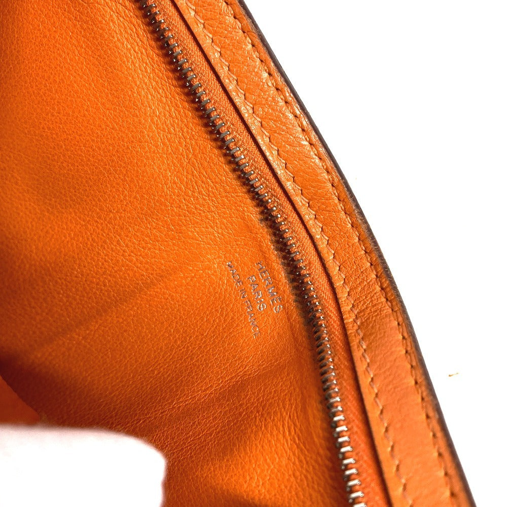 HERMES Zipzak Compact Wallet Bi-fold Swift Unisex Orange