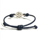VERSACE Medusa Logo Accessory Bangle Bracelet Leather Unisex Navy