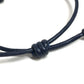 VERSACE Medusa Logo Accessory Bangle Bracelet Leather Unisex Navy