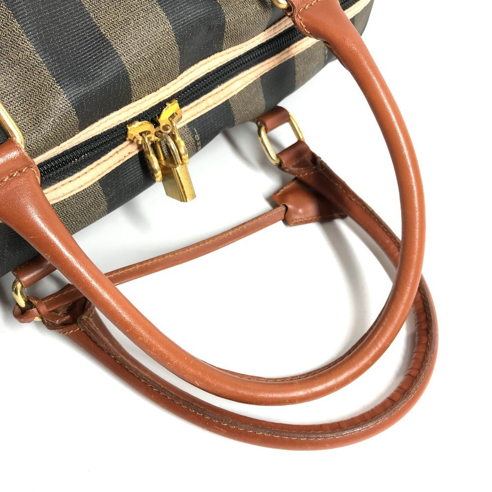FENDI ヴィンテージ ペカン カバン 旅行バッグ トラベルバッグ ボストンバッグ PVC/レザー ユニセックス カーキ