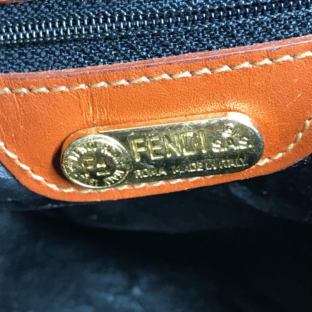 FENDI ヴィンテージ ペカン カバン 旅行バッグ トラベルバッグ ボストンバッグ PVC/レザー ユニセックス カーキ